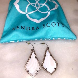 White Kendra Scott Sophia Drop Earrings